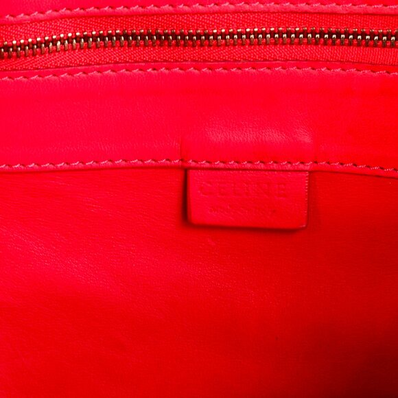 Celine 2011 Lambskin Vertical Bi-Color Cabas Hibiscus Tote Bag - Picture 12 of 13